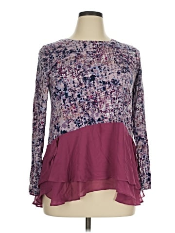LOGO by Lori Goldstein Long Sleeve Blouse (view 1)