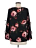 Wilfred 100% Polyester Floral Black 3/4 Sleeve Blouse Size M - photo 2