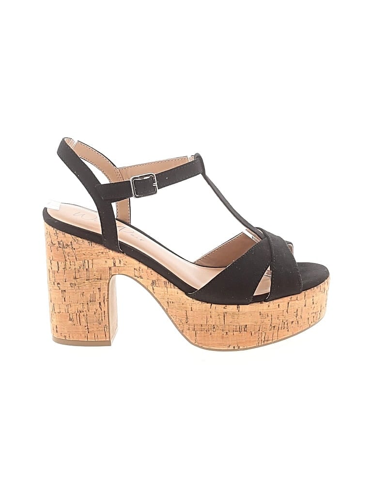 Pre-owned Wild Pair Wedges In Black
