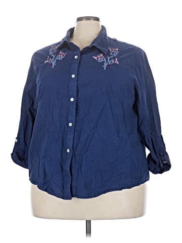 Metropolitan 3/4 Sleeve Button-Down Shirt (view 1)