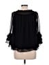CeCe 100% Polyester Black 3/4 Sleeve Blouse Size L - photo 2