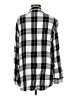 Express 100% Rayon Plaid Silver Long Sleeve Button-Down Shirt Size M - photo 2