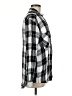 Express 100% Rayon Plaid Silver Long Sleeve Button-Down Shirt Size M - photo 4