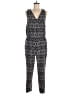 Ann Taylor LOFT Graphic Black Jumpsuit Size M - photo 1