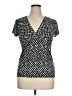 Chaus Black Short Sleeve Blouse Size XL - photo 1