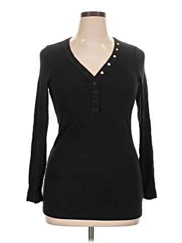 Torrid Long Sleeve Henley (view 1)