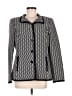 Nina Mclemore Chevron-herringbone Black Blazer Size 8 - photo 1