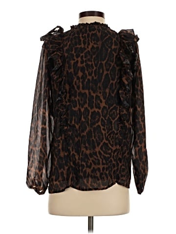 Aqua Long Sleeve Blouse (view 2)