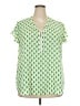 Cato 100% Polyester Green Short Sleeve Henley Size 18 - photo 1