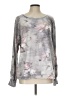 Cupio Floral Silver Pullover Sweater Size L - photo 1