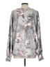 Cupio Floral Silver Pullover Sweater Size L - photo 2