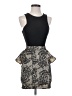 Bebe 100% Polyester Graphic Black Cocktail Dress Size XS - photo 1