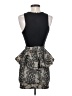 Bebe 100% Polyester Graphic Black Cocktail Dress Size XS - photo 2