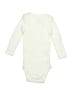 Rabbit Moon 100% Cotton Solid Ivory Long Sleeve Onesie Size 3-6 mo - photo 1