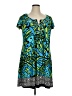 Apt. 9 Print Teal Green Casual Dress Size 1X - photo 1