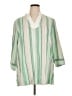 Kasper Stripes Green 3/4 Sleeve Blouse Size XL - photo 1
