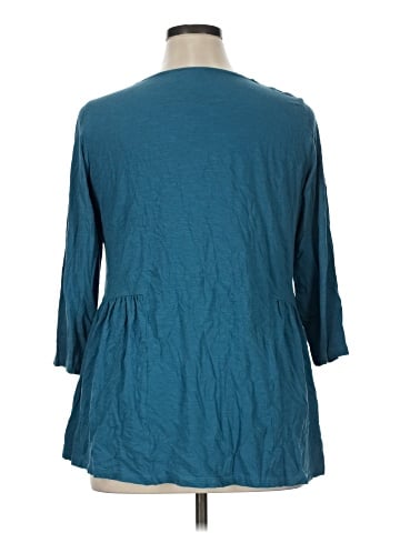 LOGO by Lori Goldstein 3/4 Sleeve Top (view 2)