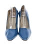 Nine West 100% Leather Blue Heels Size 5 1/2 - photo 2