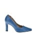 Nine West 100% Leather Blue Heels Size 5 1/2 - photo 1