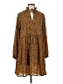 Monki 100% Polyester Print Yellow Casual Dress Size S - photo 1