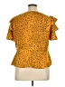 Who What Wear 100% Polyester Orange Short Sleeve Blouse Size XL - photo 2
