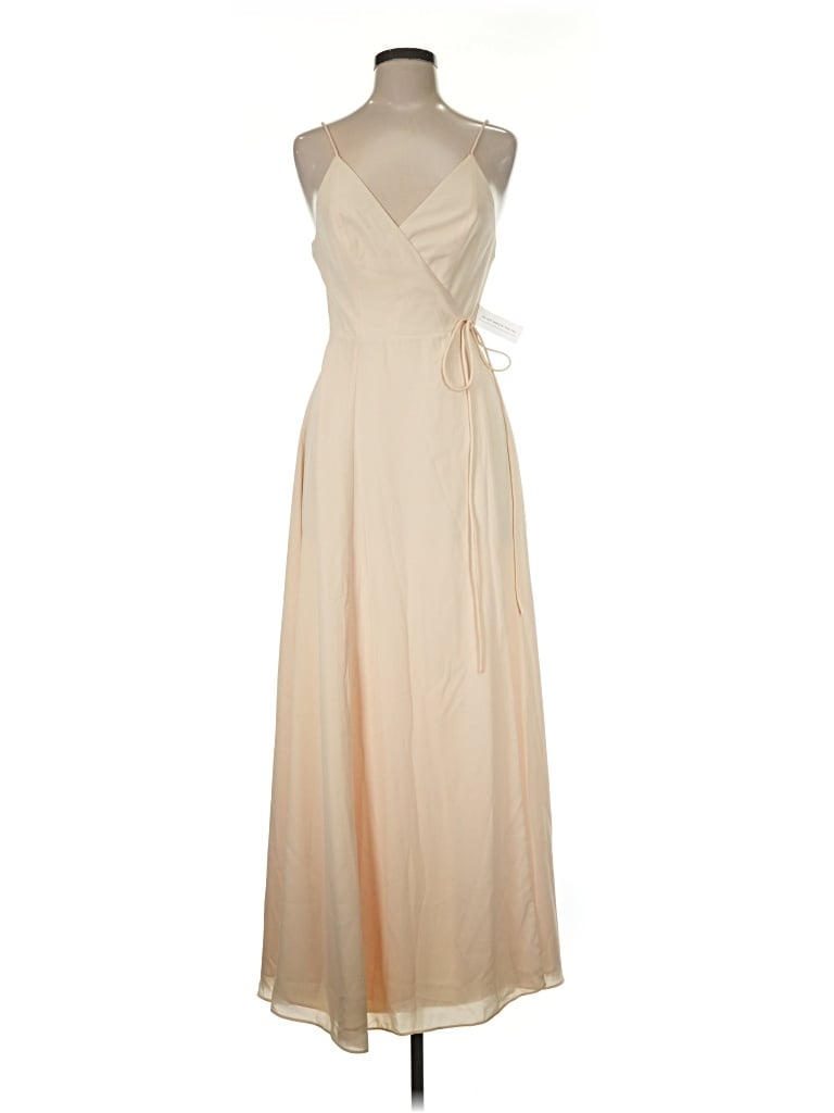 Pre-owned Fame And Partners Cocktail Dress In Tan