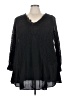 Roaman's 100% Polyester Black Long Sleeve Blouse Size 26 (2X) - photo 1