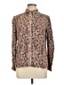 Max Studio 100% Rayon Paisley Brown Long Sleeve Button-Down Shirt Size L - photo 1