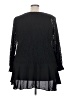 Roaman's 100% Polyester Black Long Sleeve Blouse Size 26 (2X) - photo 2