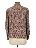 Max Studio 100% Rayon Paisley Brown Long Sleeve Button-Down Shirt Size L - photo 2