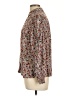 Max Studio 100% Rayon Paisley Brown Long Sleeve Button-Down Shirt Size L - photo 5