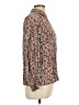 Max Studio 100% Rayon Paisley Brown Long Sleeve Button-Down Shirt Size L - photo 4