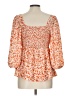 Mittoshop 100% Polyester Orange 3/4 Sleeve Blouse Size L - photo 2