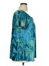 Essentials 100% Polyester Teal Short Sleeve Blouse Size 0X - photo 4