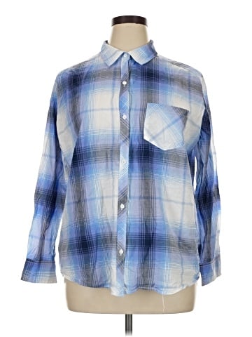 a.n.a. A New Approach Long Sleeve Button-Down Shirt (view 1)