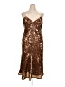 Halston 100% Polyester Brown Cocktail Dress Size 14 - photo 1
