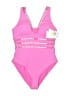 Becca Hearts Pink One Piece Swimsuit Size M - photo 1