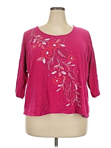 Basic Editions 3/4 Sleeve Top (view 1)