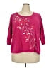 Basic Editions 100% Cotton Pink 3/4 Sleeve Top Size 3X - photo 1