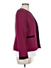 Kasper 100% Polyester Color Block Burgundy Blazer Size 6 (petite) - photo 4
