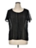 Jaclyn Smith 100% Polyester Black Short Sleeve Top Size XL - photo 1