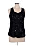 Vanity 100% Polyester Black Sleeveless Top Size L - photo 1