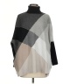 Joseph A. Color Block Gray Poncho Size S - photo 1