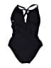 Hilor Solid Black One Piece Swimsuit Size 6 - photo 2