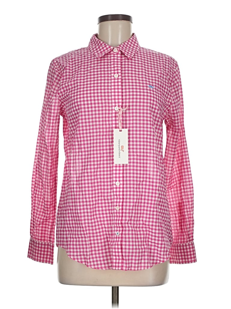 Vineyard Vines Long Sleeve Button Down Shirt In Pink