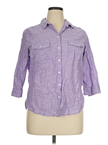 Croft & Barrow 3/4 Sleeve Button-Down Shirt (view 1)