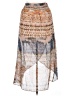 Angie 100% Polyester Print Tan Casual Skirt Size XL - photo 2