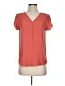 Ann Taylor LOFT 100% Polyester Orange Short Sleeve Blouse Size XS - photo 1