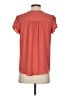 Ann Taylor LOFT 100% Polyester Orange Short Sleeve Blouse Size XS - photo 2