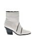 Naked Feet 100% Leather White Ankle Boots Size 9 - photo 1